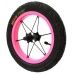 zapletené koleso 12 "predné kompletný vrátane velovložky, duše, plášte čierno / ružové