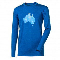 Progress OS MAGAR "TREK" pánske merino tričko s dlhým rukávom modrá