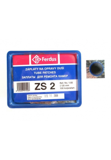 záplaty Ferdus ZS 2 25mm 100ks / 1.83 / ks