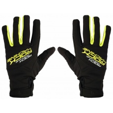 dlouhoprsté zimné rukavice Rock Machine Race zeleno / čierne veľ.S