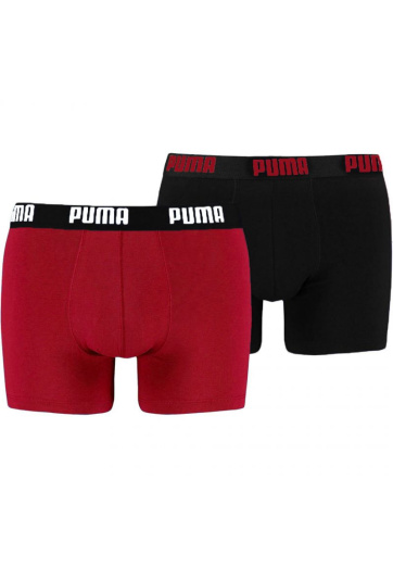 Men&#39;s boxer shorts Puma Basic Boxer 2P red black 521015001 786