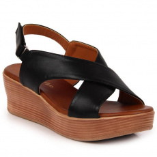 Black Sandals on the wedge Filippo W PAW349A